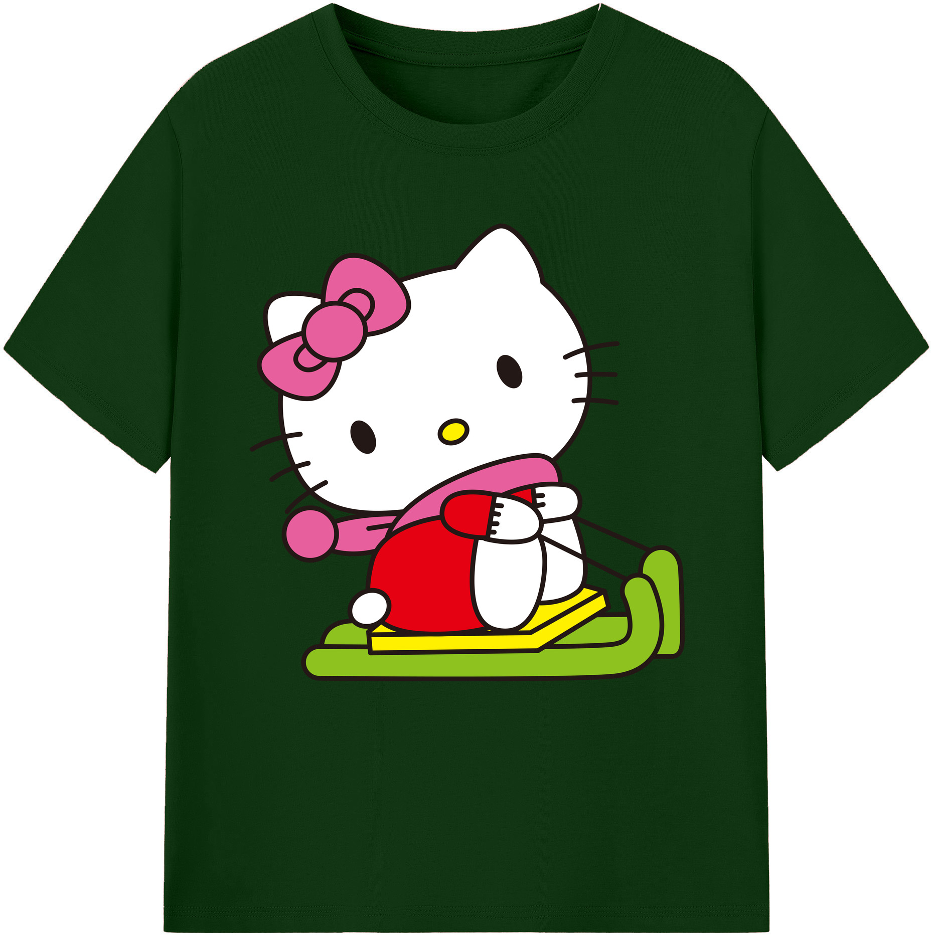 （画像用） Hello Kitty ハローキティ 綿100％半袖Tシャツ（フロントプリント）